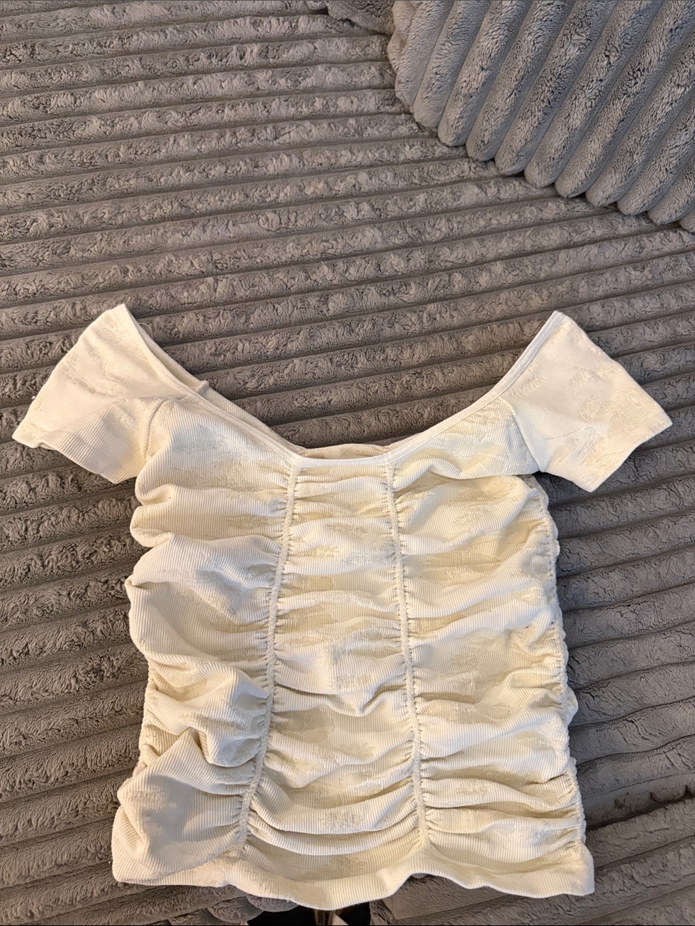 Butter yellow Ruched Women's Top